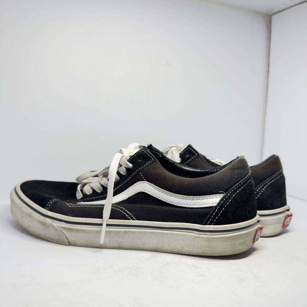 Vans Black Suede And Canvas Off The Wall Skate Shoes Size 7.5